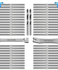 Stainless Steel T316 Swage Lag Screws For Wood Posts One Eighth Inch Deck Railing Kit 60 Pack With Left And Right Hand Threads Wrench And Drill Bits