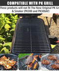 Heavy Duty Hinged Cooking Grid For Veteran Outdoor Grills Goof Proof Charcoal Flip System shown in a charcoal grill with searing meat.