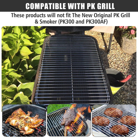 Heavy Duty Hinged Cooking Grid For Veteran Outdoor Grills Goof Proof Charcoal Flip System shown in a charcoal grill with searing meat.