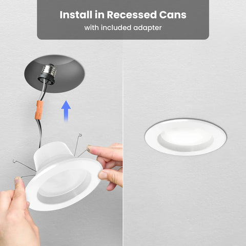 Installation of Easy Install Diy Friendly Dimmable LED Recessed Downlight Retrofit Kit Fits Most 5 To 6 Inch Housings Baffle Trim