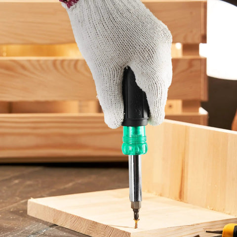 11-In-1 Screwdriver And Nut Driver Multi Tool With Phillips Flat Square And Star Bits for Electricians and DIY Pros in use