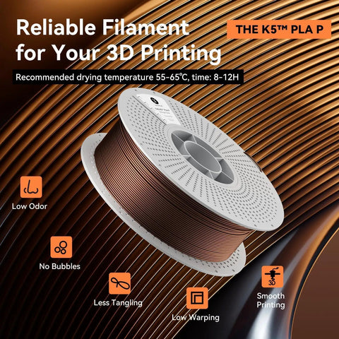 Fresh Dark Rose Gold Metallic PLA Filament 1.75mm For 3D Printers With A Silky Glossy Shine And Next Level Dimensional Accuracy One Kilogram Reusable Spool Built For Cosplay Or Holiday Creations