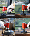 Workhorse 3 Inch Air Sander And Angle Grinder With Roll Lock Wheel Set used for car body, rust removal, polishing, woodworking