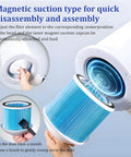 Game Changing Nail Dust Extractor With Bright Dimmable Led Lamp And Tunable Suction Power showcasing magnetic filter assembly.