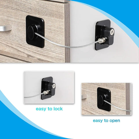 Eight Piece Refrigerator Locks With Ten Keys For Kids And Grownups Fridge Lock And Drawer Freezer Door Lock Child Safety