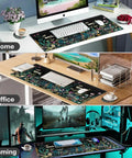 Huge 4-In-1 XXL Desk Pad Set With Wrist Rest, Gaming Mouse Pad, Keyboard Wrist Pad, Mouse Pad Wrist Support And Cup Coaster