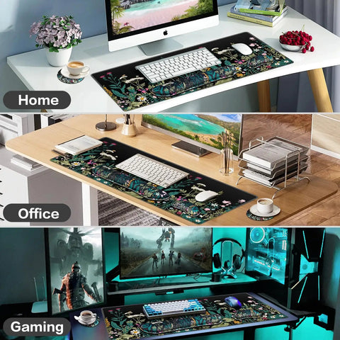Huge 4-In-1 XXL Desk Pad Set With Wrist Rest, Gaming Mouse Pad, Keyboard Wrist Pad, Mouse Pad Wrist Support And Cup Coaster