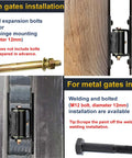 Heavy Duty Gate Hinges Pair Seven Inch Thick Solid Steel Rated For 1100 Lbs installation guide for wooden and metal gates with bolts