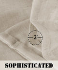 Close-up of Light Filtering Linen Textured Curtains For Living Room OpenWeave Angora Drapes 2 Pack 52x54 rod pocket detail.