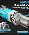 Anbull 7/8 Inch Electric Hydraulic Rebar Bender 1200W showing unique oil-saving technology and big oil tank design.