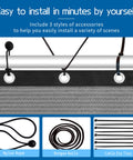 Outdoor Shade Cloth 7x13 Feet With Grommets, 90 Percent UV Block Privacy Screen with installation accessories
