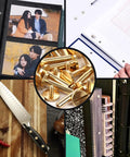 Premium Brass Chicago Binding Screws 4mm X 18mm With 10mm Phillips Nuts 25 Piece shown in various crafting uses.