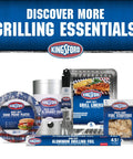 Kingford grilling essentials including extra tough aluminum grill liners for outdoor grills disposable foil grill toppers