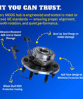 Drop In Front Wheel Bearing And Hub Assembly For Mercedes Benz GLE350 ML350 2013 2015 2016 2018 Bolt On With Smooth Rotation