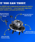 Wheel Bearing And Hub Assembly Direct Replacement For Kia Forte Forte5 And Koup 2010 2013 Premium OEM Grade with engineered parts