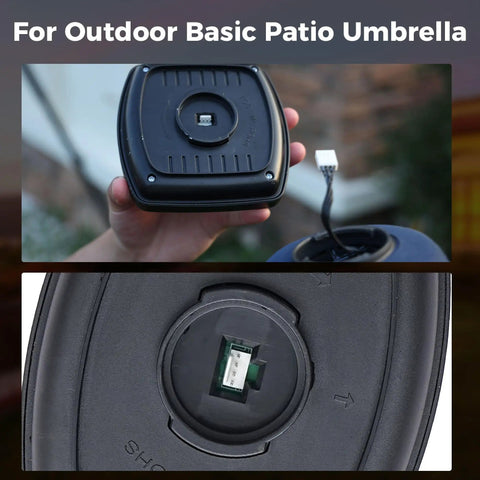 1.2W Solar Panel for Patio Umbrella With 4-Pin Connector Waterproof Replacement Charging Kit Outdoor