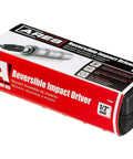 One Half Inch Manual Reversible Impact Driver With Half Inch Drive Chuck Comes With Flat Bits Five Sixteenths And Three Eighths Phillips Bits Size Two And Size Three Plus Durable Storage Case For Removing Rusted Bolts And Frozen Fasteners packaging