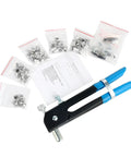 Heavy Duty Blind Rivet Nut Kit Set With 86 Pieces Including 80 Rivet Nuts M3 M4 M5 M6 M8, Pro Grade Rivet Nut Gun And Riveter Tool.