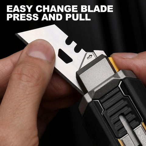 Genuine Deal Scraper Utility Knife With Fast Blade Swap And Contoured Handle, Hella Tough Construction Built For Daily Trade Work, No Nonsense Steel Performance Paired With Five Razor Sharp Edges Made To Slice Any Jobsite Mess
