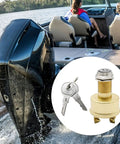 Heavy Duty Marine Ignition Switch 3 Position Off On Start For Boats MP39060-1 Brass Construction with keys on boat