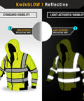 Sage Safety Jacket Hoodie That Slaps With Premium Quilted Stitching Class 3 ANSI OSHA Compliant Mens Fleece Hoodie Yellow 2XL