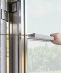 Two In One RV Screen Door Handle And Closer With Adjustable Tension No Fuss Easy Install Aluminum Push Pull Bar in use