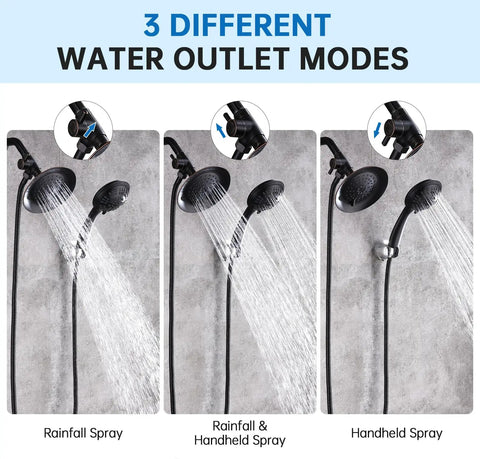 Heavy Duty Solid Metal Shower Arm Diverter Three Way For Handheld And Fixed Shower Heads, Oil Rubbed Bronze Finish