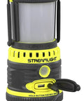 1100 Lumen Rechargeable Outdoor Hand Lantern Flashlight With 120V AC Charger And Portable USB Power Bank, yellow rugged design