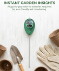 Moisture Meter For Plants No Batteries Needed Garden Water Monitor With Hygrometer Dial For Indoor And Outdoor Gardening Tools For Plant Fam To Prevent Overwatering And Underwatering And Promote Healthier Growth, green dial meter