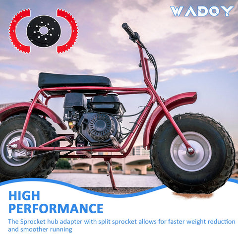 Universal 42 Tooth Aluminum Split Sprocket With Rear Drive Hub Adapter For 212cc And 196cc Mini Bikes And Go Karts Fits 80cc And 105cc Engines Heavy Duty Easy Install