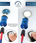 Vacuum Operated High Ceiling Light Bulb Changer With Remote Control, Easy Replacement For PAR38 BR30 BR40 And R20 Bulbs