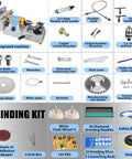 Kick Ass Heavy Duty Flex Shaft Polishing Machine For Jewelry Drilling Jade Carving Wood Crafts Metal Grinding And Fine Detail Work With Premium Aluminum Extension Tube accessory components layout