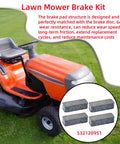 Orange lawn tractor with Replacement Lawn Mower Brake Pad Kit Heavy Duty 4 Pack Fits Craftsman Poulan AYP John Deere Husqvarna 532120951