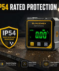 Tough Magnetic Digital Angle Finder And Laser Inclinometer Gauge showing IP54 rated protection for durable, precise leveling.