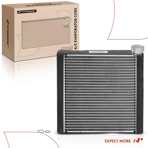 Rear AC Evaporator Core Compatible With Honda Fit 2009-2014 L4 1.5L aluminum design and packaging for effective cooling.