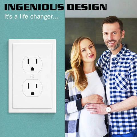 Modern Edge White 1 Gang Wall Plate Cover For Light Switches And Outlets Built Tough With Slick Clean Lines Durable Polycarbonate on wall