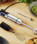 Ultra Power Immersion Hand Blender With 500W Motor And 8 Speed Turbo For Fast Blends Includes Blending Shaft Whisk Milk Frother