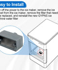 Opal Nugget Ice Maker Filter Screen Replacement For 2.0 And 1.0 Nugget Ice Makers Keeps Water Clean Smooth Ice Easy Snap In Install Premium Filtration For Crystal Clear Ice, gray mesh filter close-up