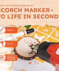 Powerful 1500 Watt Heat Gun for Crafting and Wood Burning used with scorch marker on wood slice