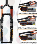 120mm Travel MTB Fork For 26 27.5 29 Inch Mountain Bikes, One And One Eighth Inch Straight Or Tapered Steerer, weights shown