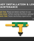Heavy Duty Magnetic Chuck Key Holder 2 Pack Hella Secure Mounts On Drill Presses Lathes And Mills With Greaseproof Teflon Coat for easy installation.