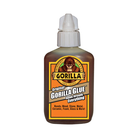 Heavy Duty Waterproof Polyurethane Glue For Wood, Metal, Stone, Ceramic, Glass, And Concrete, 2 Ounce Brown Bottle
