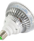 Deep Red 660nm And Near Infrared 850nm Red Light Therapy LED Bulb 54W High Power Light, showing a close-up of its metallic heatsink and socket.