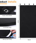 Heavy Duty Memory Foam Sound Dampening Blanket With Steel Grommets For Wall Hanging, 72x40 inch, showing metal grommets and foam filling.