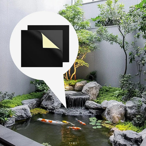 Pond Liner Patch Kit Two Piece Adhesive Waterproof Sealing Tape For Quick Repair Durable Flexible Patch With No Fuss Application Pond Liner Seam Fix For Outdoor Gutter Pool Roof Tear Protection Use