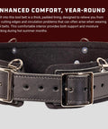 Stronghold 5 Inch Comfort Belt System With 2 Inch Leather Overbelt And Belt Loops, showcasing heavy duty buckle and padding