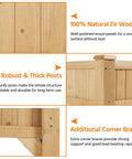 Raised Garden Bed With Grow Grid, 36 Inch High By 25 Inch Wide By 37 Inch Long, Eight Pocket Herb Planter showing fir wood panels and corner braces