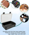 Waterproof Dry Box For Boat And Kayak, Watertight Storage Container For Phones Keys Lighters Watches And More, open lid view