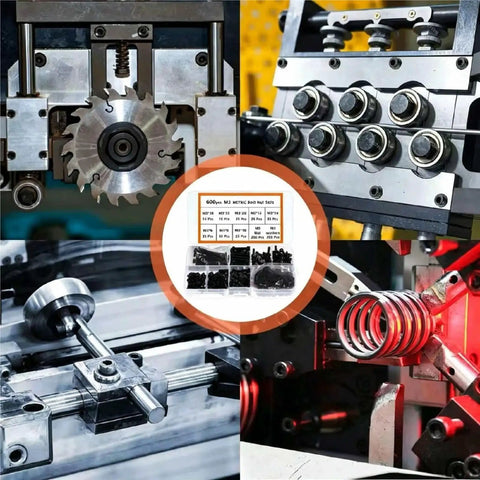 Industrial machines and 600Pcs M3 Screws and 12.9 Alloy Steel Nuts Bolts Set, Black Zinc Plated Hex Socket Head
