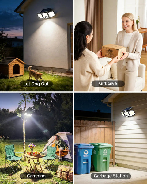 Rock Solid 2 Pack Solar Flood Lights For Outdoor Security Featuring Smart Motion Sensor And Wireless Remote Control Delivering Top Shelf Super Bright Illumination For Heavy Duty Backyard Coverage And All Night Reliability